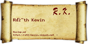Ráth Kevin névjegykártya
